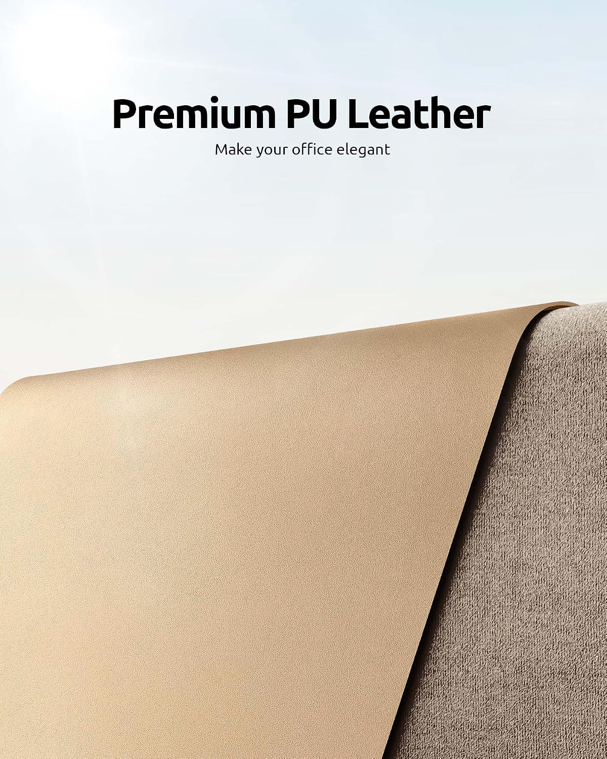 Detalle de YSAGi Leather Desk Mat – Large PU Leather Desk Protector (100 x 50 cm)
