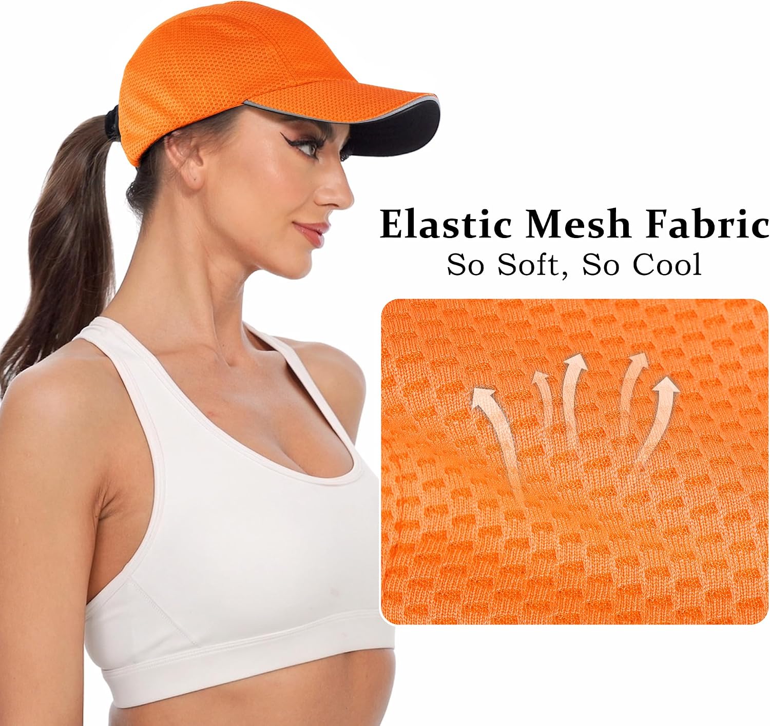 Detalle 2 de GADIEMKENSD Women's Running Cap, Mesh