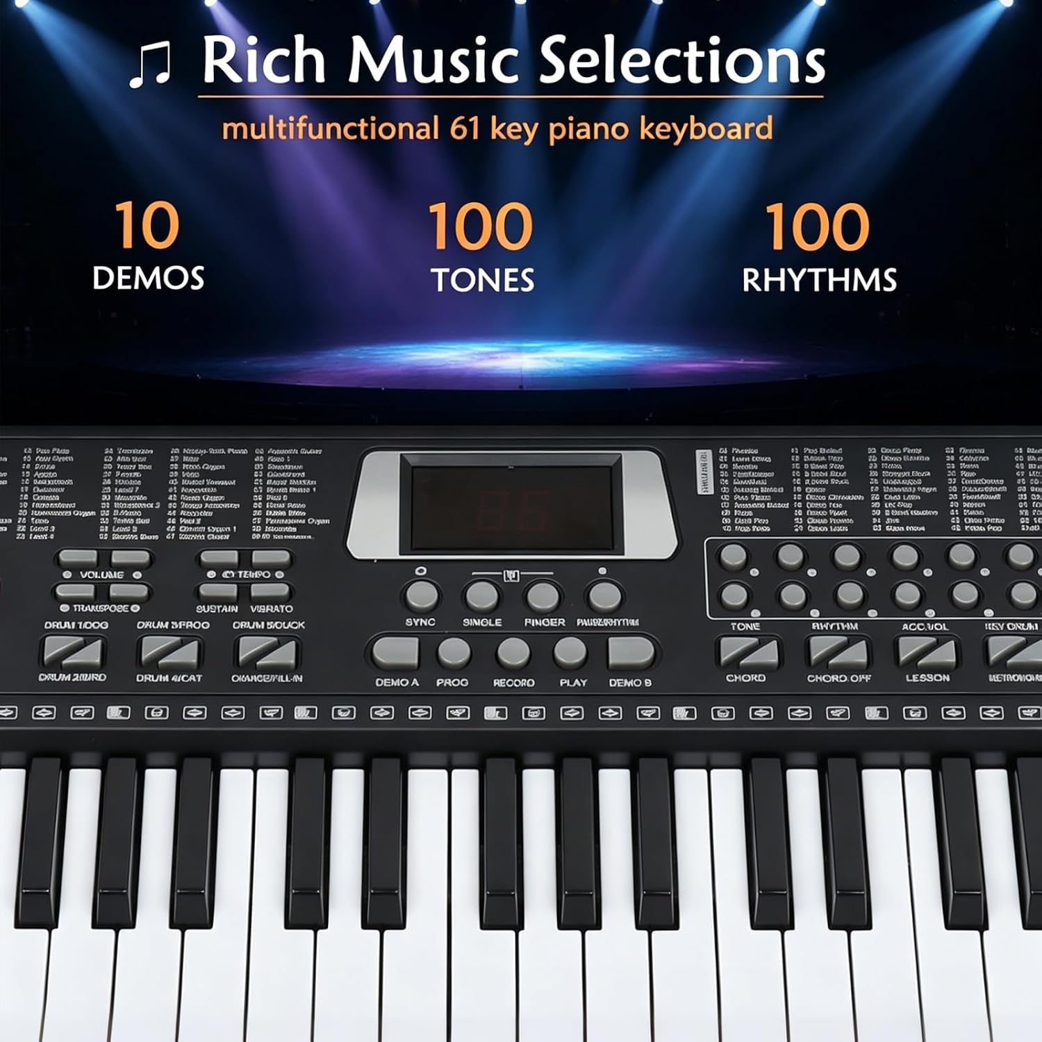 Detalle 2 de Electronic Keyboard Piano, 61 Keys
