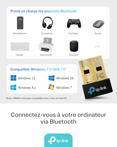 Thumbnail 2 de TP-Link UB600 — Adaptador Bluetooth 6.0 para PC (USB Nano) Plug & Play