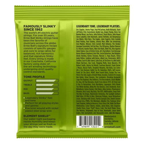 Detalle 2 de Ernie Ball Regular Slinky Nickel Wound Electric Guitar Strings 3-pack (10-46) – P03221