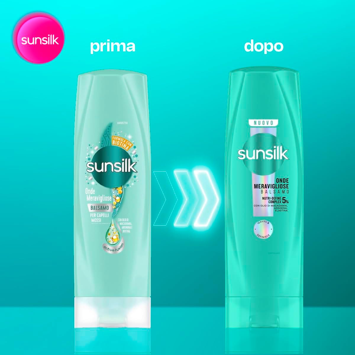 Detalle de Sunsilk Onde Meravigliose: Balsamo Idratante per Capelli Mossi con Nutri-Define Complex (200 ml)