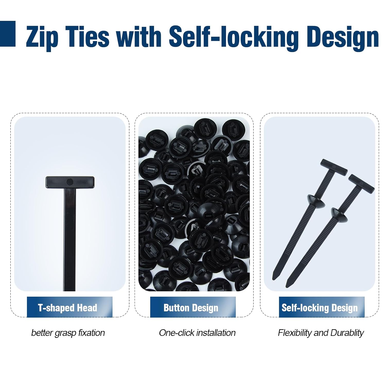 Detalle 1 de Nylon Cable Tie Buckles