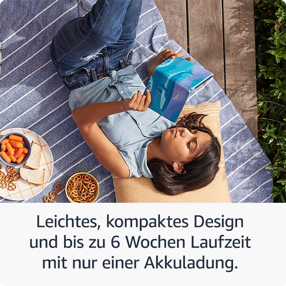 Thumbnail 5 de Amazon Kindle Kids (neueste Generation) mit Hülle, blendfreiem Display & Kids+-Mitgliedschaft – Weltraumwal-Design