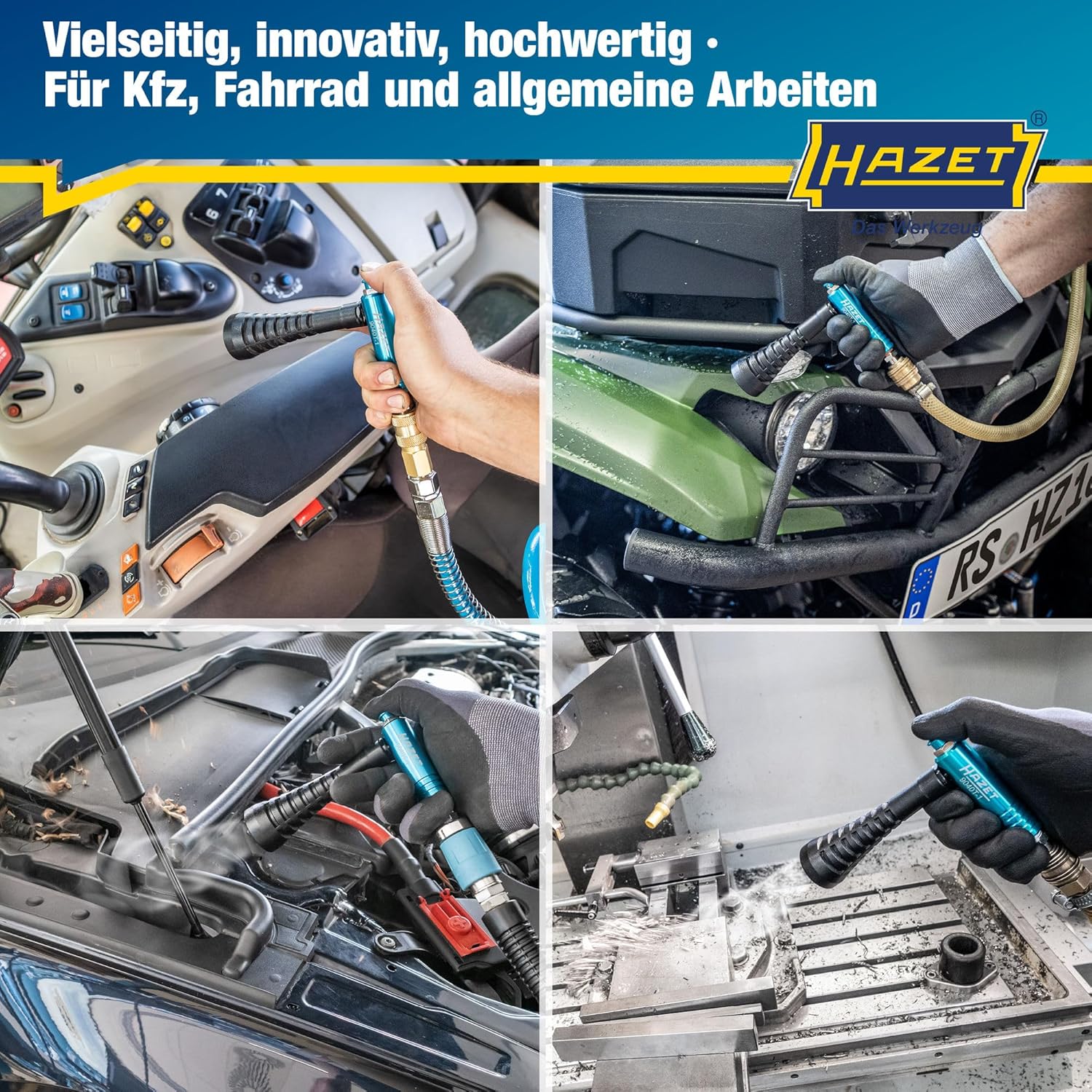 Thumbnail 4 de HAZET Turbo Druckluftpistole 9040T-1 – Verwirbelungsdüse, 6 Bar Betrieb, ergonomischer Griff