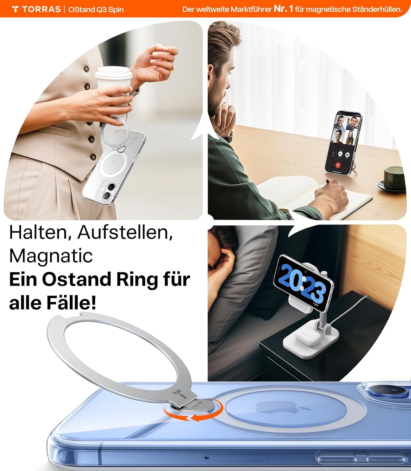 Thumbnail 1 de TORRAS Ostand Q3 Spin für iPhone 17 Hülle 360° Ständer