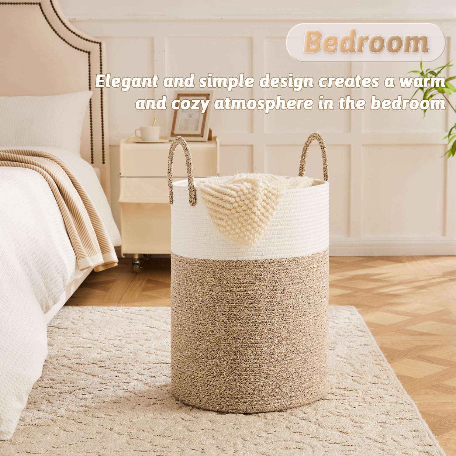 Thumbnail 3 de Artfeel 60L Cotton Rope Laundry Basket
