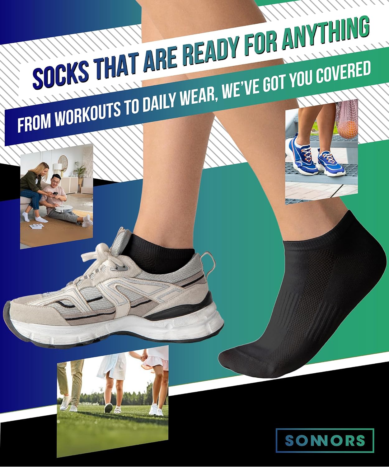 Thumbnail 4 de SONNORS ankle socks 6 pairs, anti blister