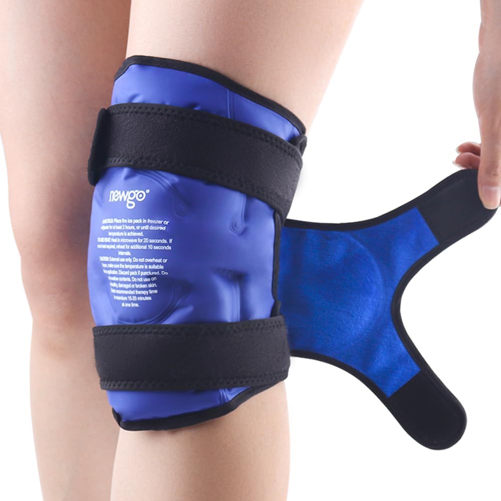 Detalle de NEWGO Ice Pack for Knee Replacement Surgery, Reusable Gel Cold Pack Knee Ice Pack Wrap Around Entire Knee for Knee Injuries, Knee Ice Wrap for Pain Relief, Swelling, Bruises (Blue)
NEWGO Ice Pack for Knee Replacement Surgery, Reu…