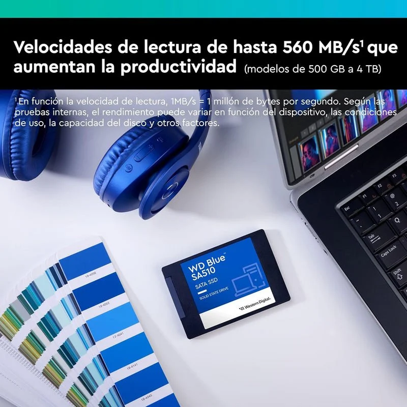 Detalle 2 de WD Blue SA510 SSD SATA 3 500GB - Rendimiento Rápido ⚡