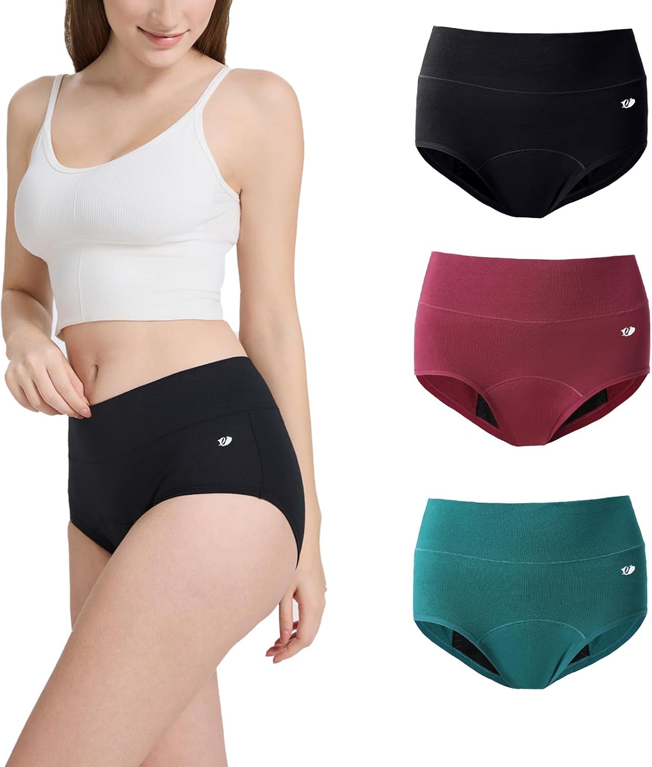 Detalle de Washable Incontinence Pants for Women – High Absorbency, Leakproof Underwear (3 Pack, XXL)