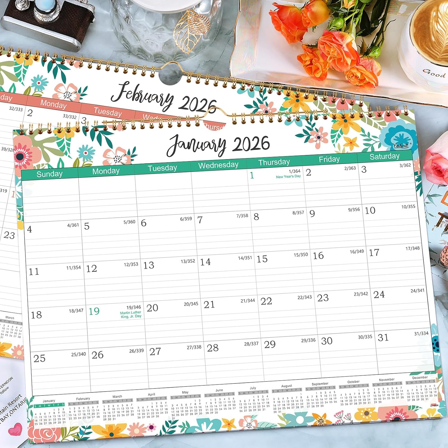 Thumbnail 1 de 2026 Wall Calendar, 14.8 x 11.4 in ⏳