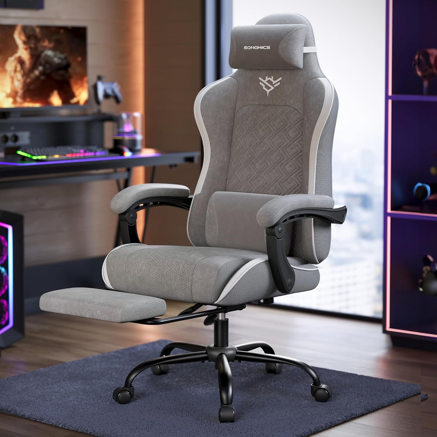 Thumbnail 1 de SONGMICS OBG079G01 Gaming-Stuhl 90–135°
