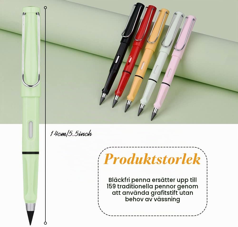 Detalle 2 de OFFCUP Inkless bläckfri penna, 5-pack med utbytbara spetsar och suddgummi