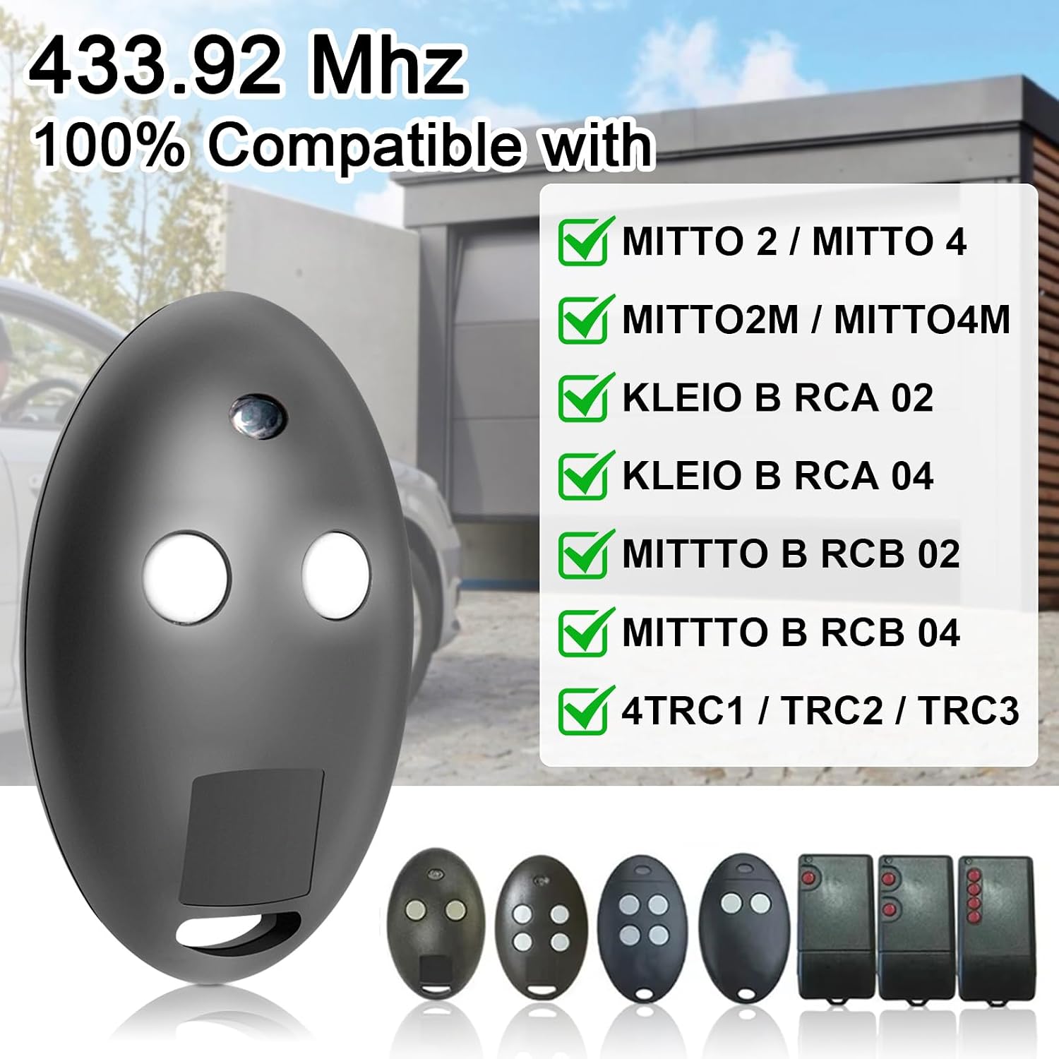 Detalle de Mitto2 M telecomando 433 MHz 3 pezzi 📟