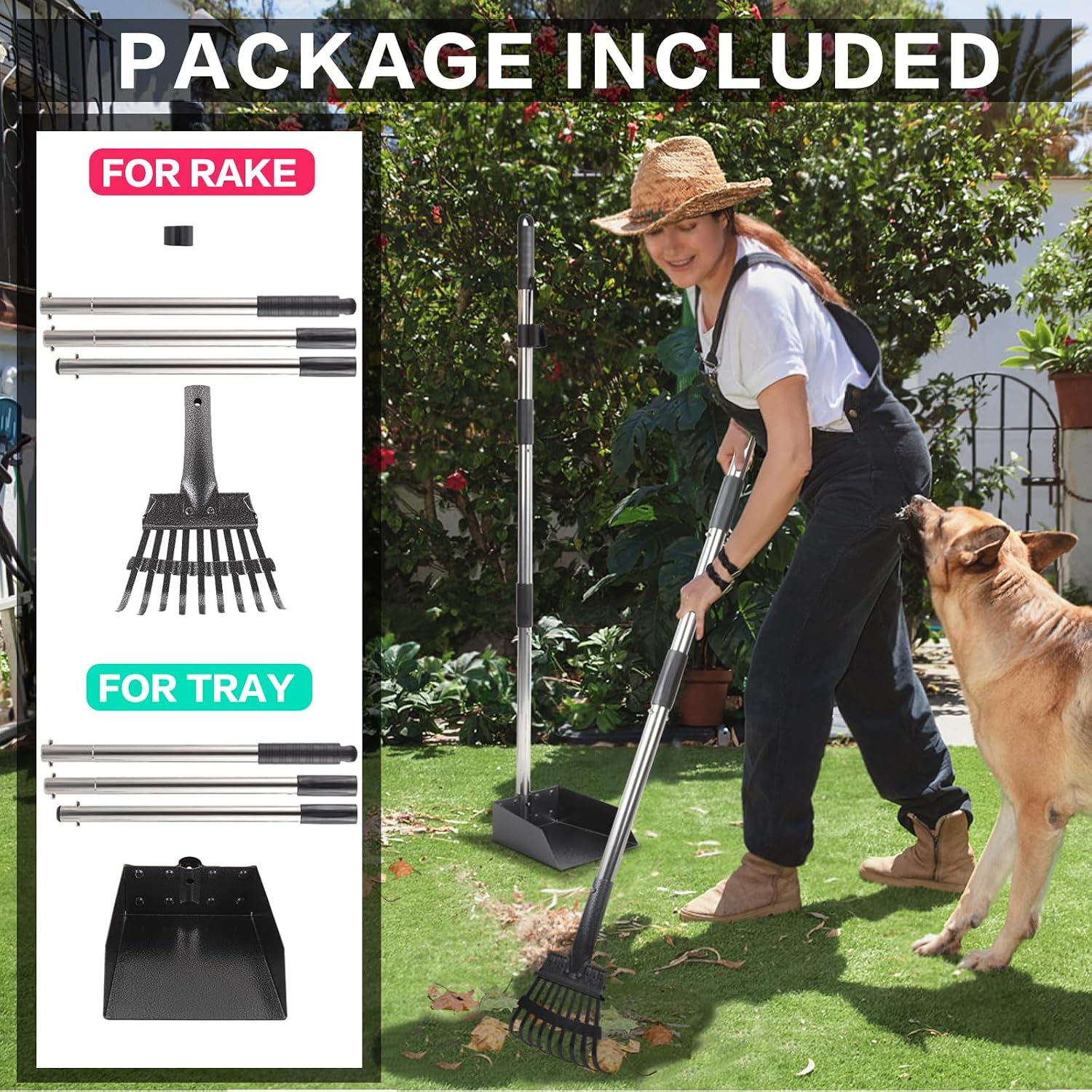 Detalle 2 de THRISEED Dog Pooper Scooper Set, stainless steel