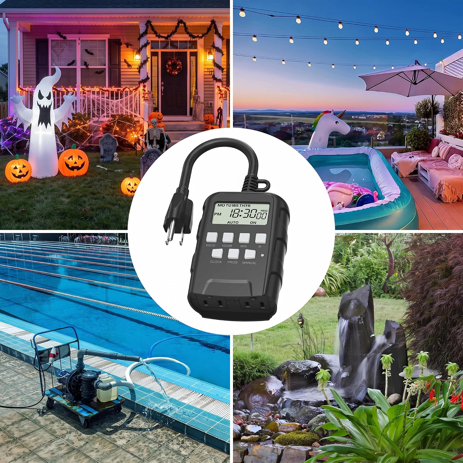 Thumbnail 6 de BN-LINK U78-2Pack Outdoor 7-Day Programmable Timer, 2 Grounded Outlets