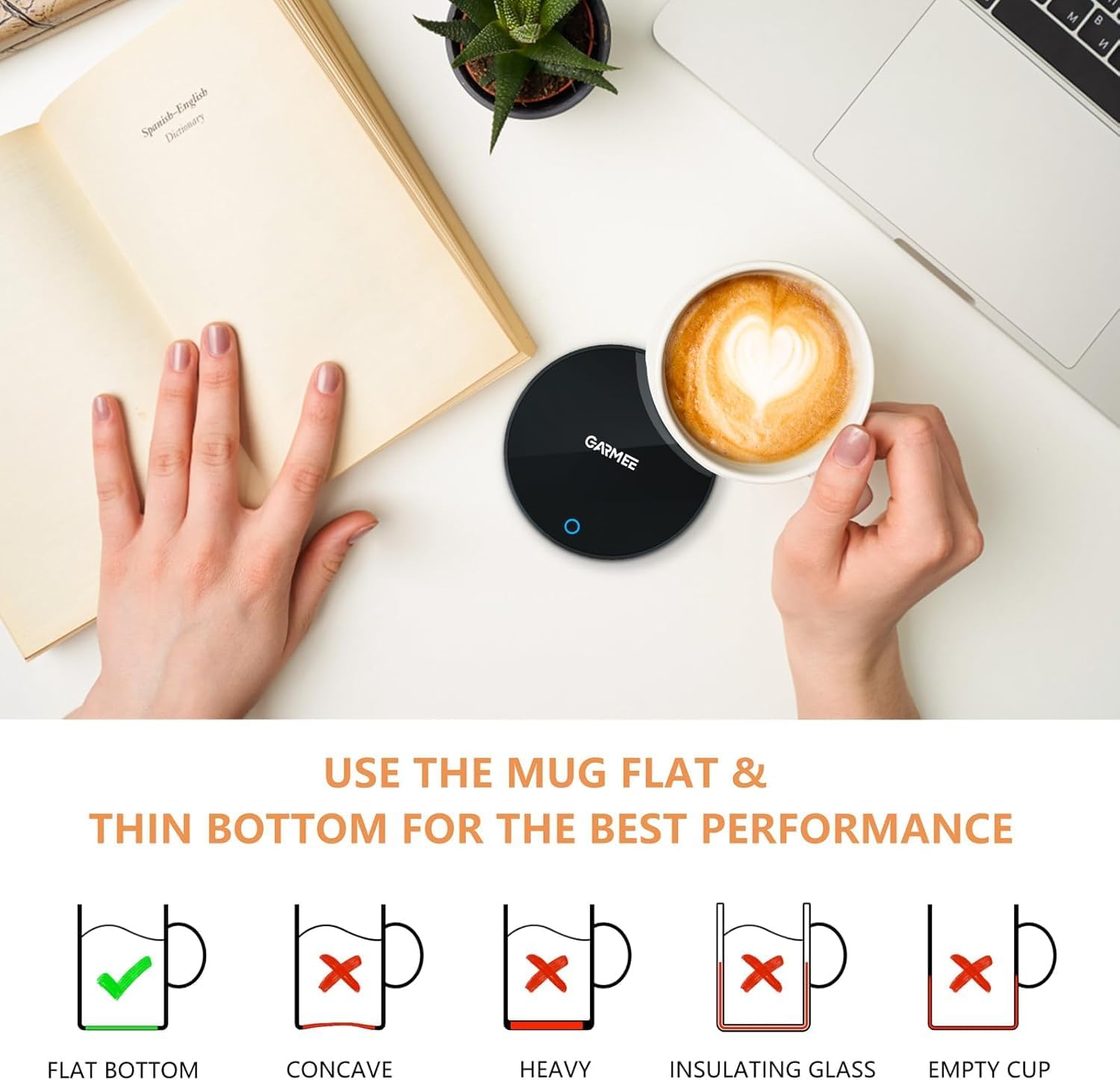 Detalle 2 de GARMEE Kaffeewärmer mit 2 Temperaturen 4,2" 📟