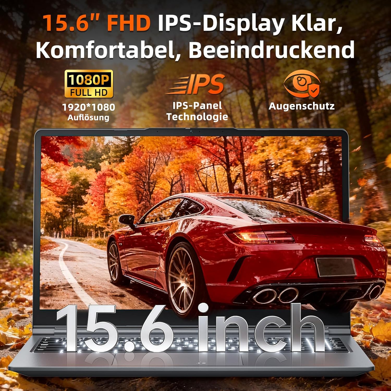 Thumbnail 1 de THEYETI Laptop 15,6 Zoll – 16 GB RAM, 512 GB ROM, AMD R5, AI Copilot, FHD Display, WiFi 6, USB-C