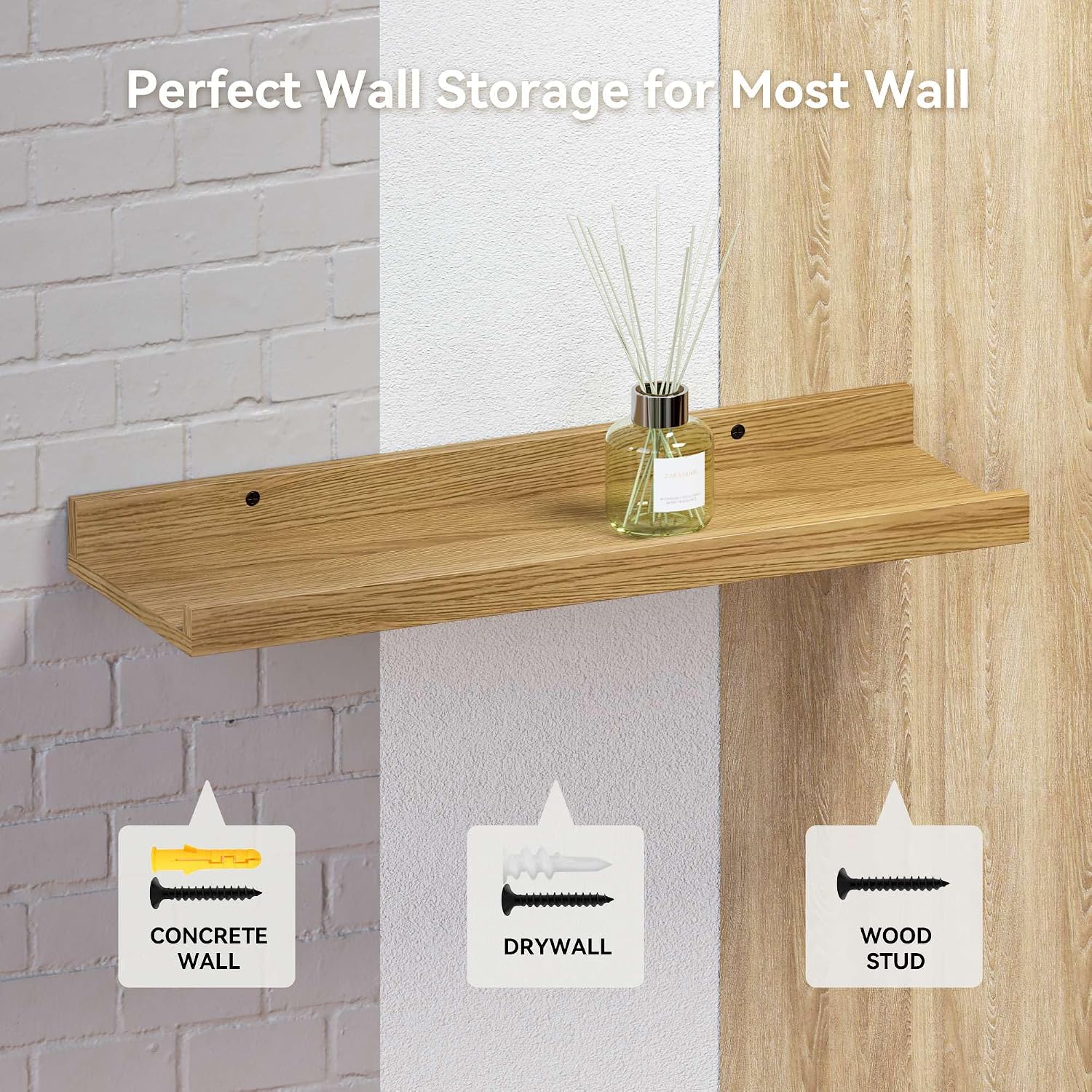Thumbnail 4 de RICHER HOUSE Floating Shelves, 15.75-Inch