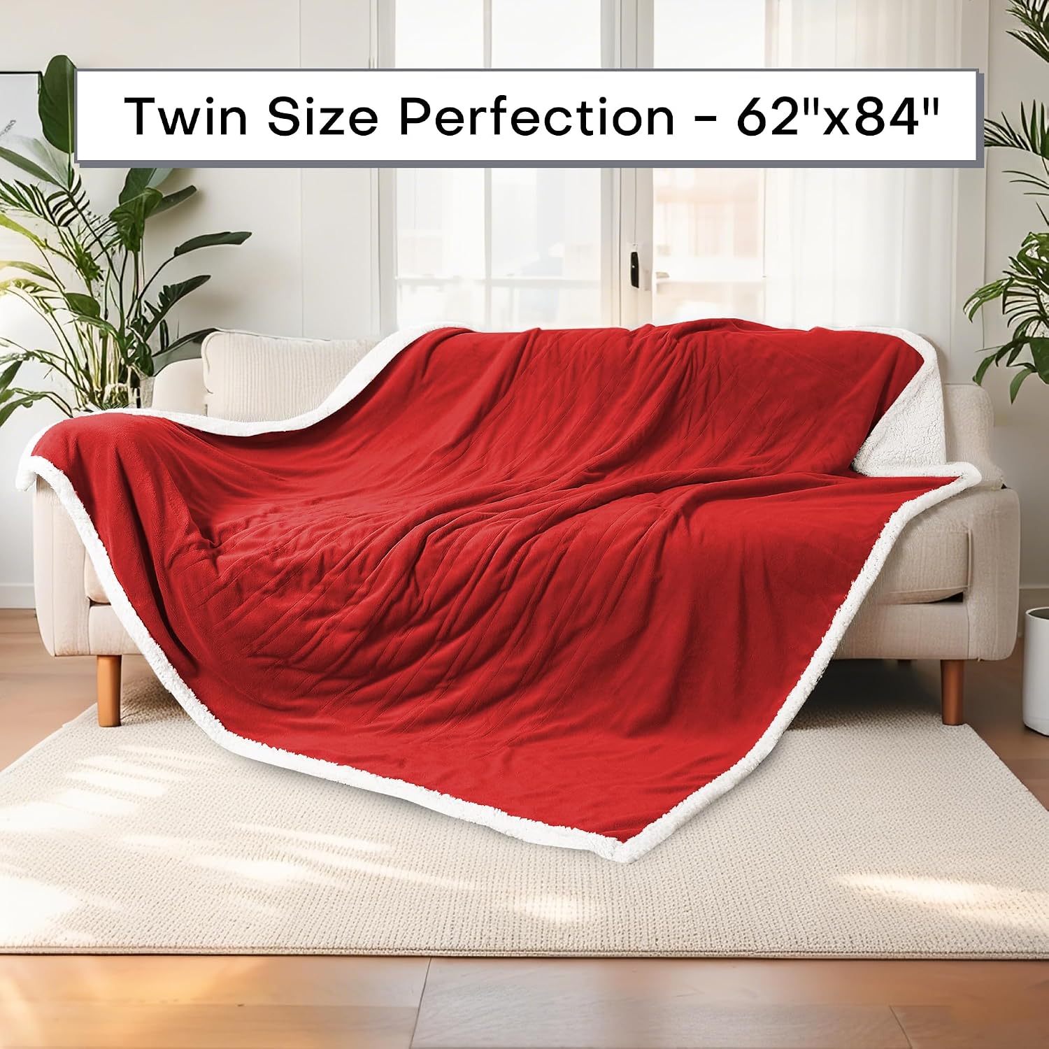 Detalle de RALYSUN Electric Heated Blanket 62"x84"