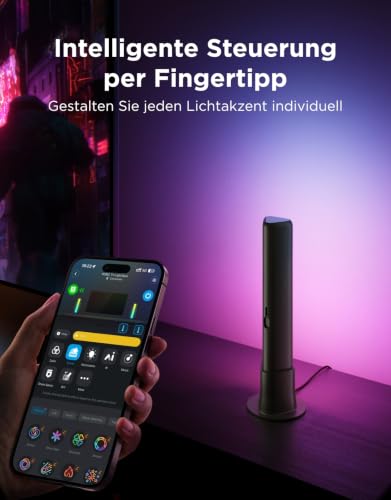 Thumbnail 6 de Govee LED Light Bars RGBICWW TV Hintergrundbeleuchtung für Ambiente, Gaming – 45 Zoll, mit App-Steuerung und Sprachsteuerung