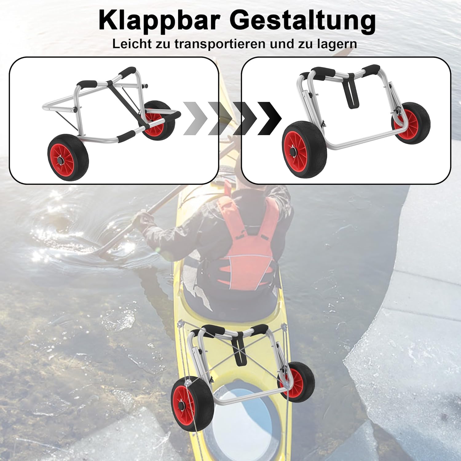 Detalle 2 de UISEBRT Kajakwagen Tragkraft bis 100 kg