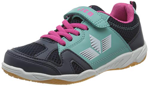 Detalle de Lico Unisex Kinder Sport Hallenturnschuhe Marine Türkis Pink, 27 EU – robust, einfach zu handhaben