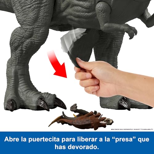Detalle de Mattel Jurassic World: El Renacer, Tiranosaurio Rex Supercolosal – Figura de acción de 99 cm (JBG52)