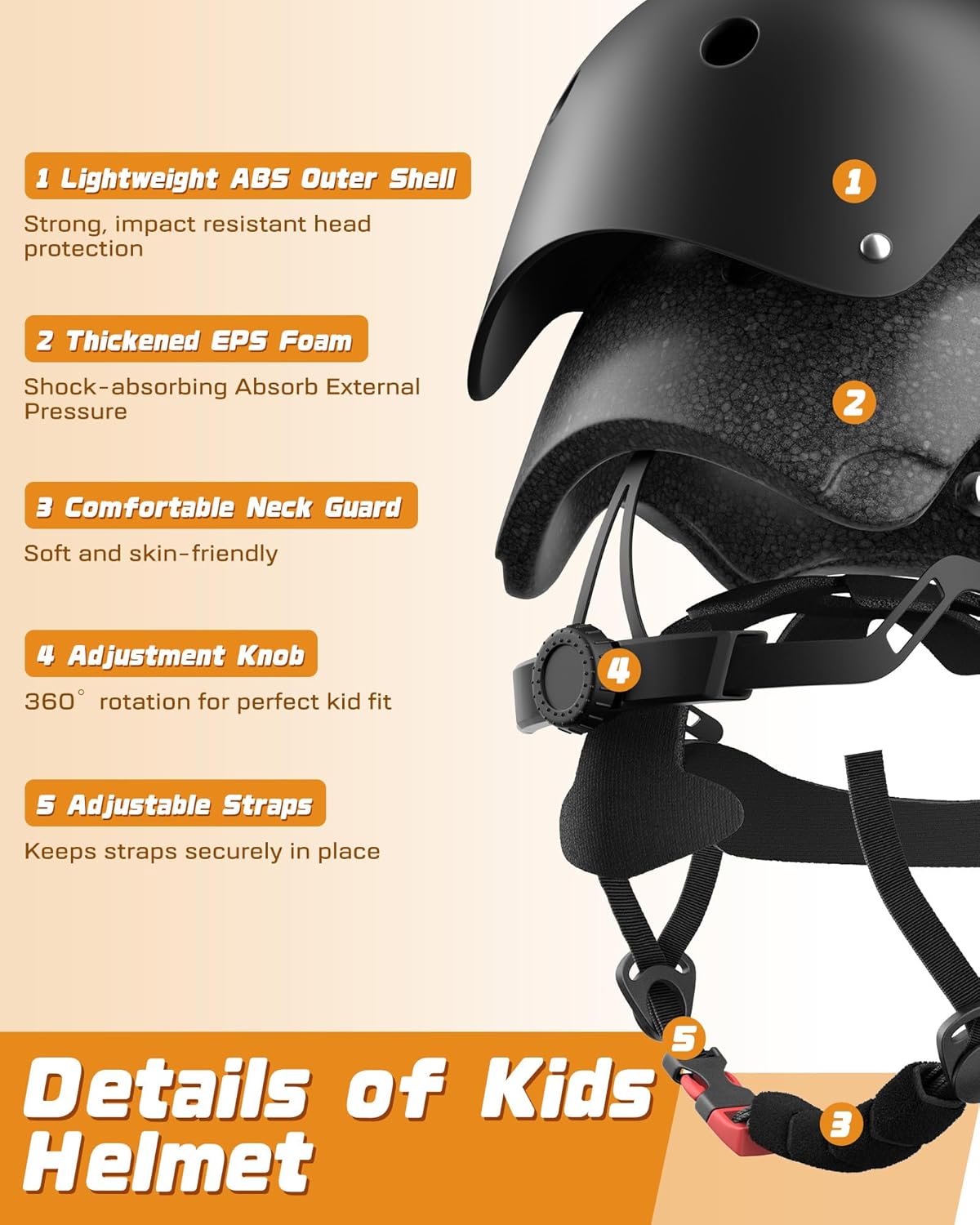 Thumbnail 1 de Kids Bike Helmet Set with Adjustable Helmet, Pads & Wrist Guards (Ages 2–14)