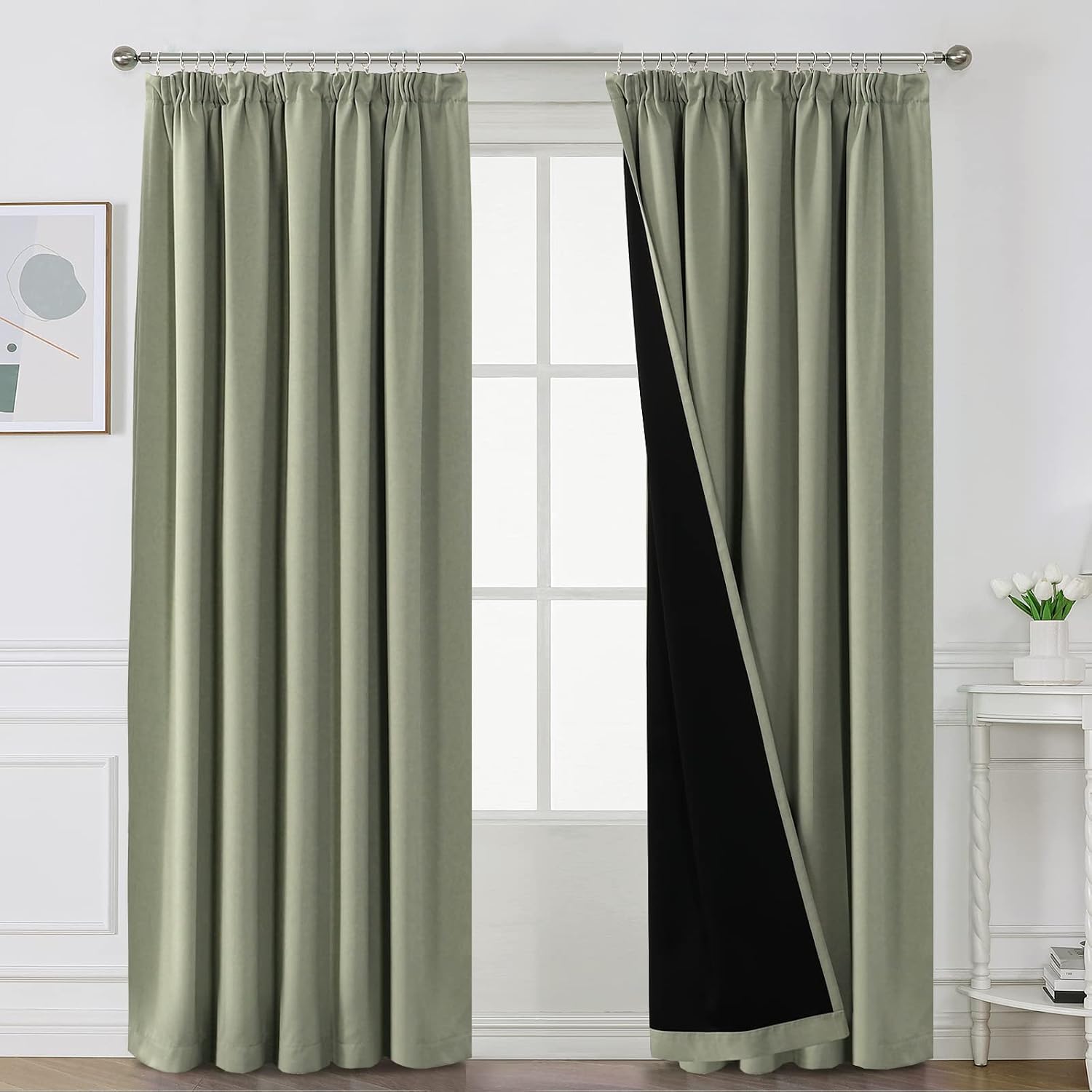Detalle de BellaHills blackout curtains 90 x 90 inch
