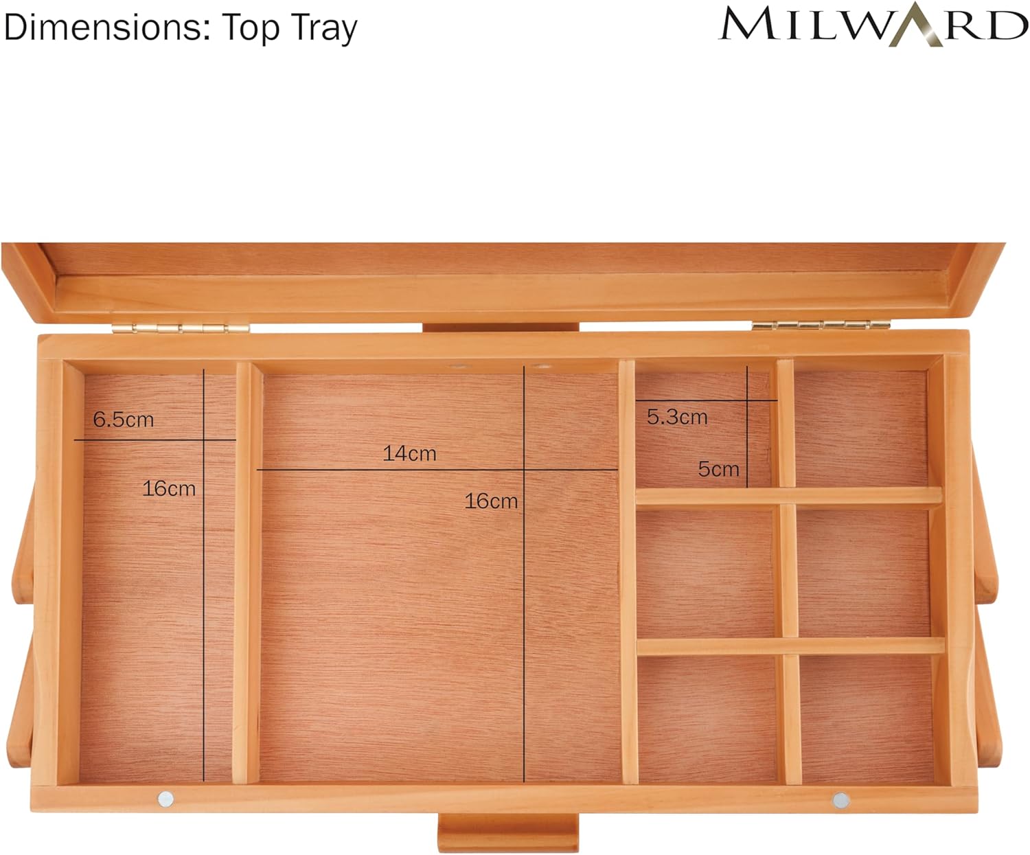Thumbnail 4 de Milward boîte de rangement pour couture en porte-à-faux en bois de pin à 3 niveaux