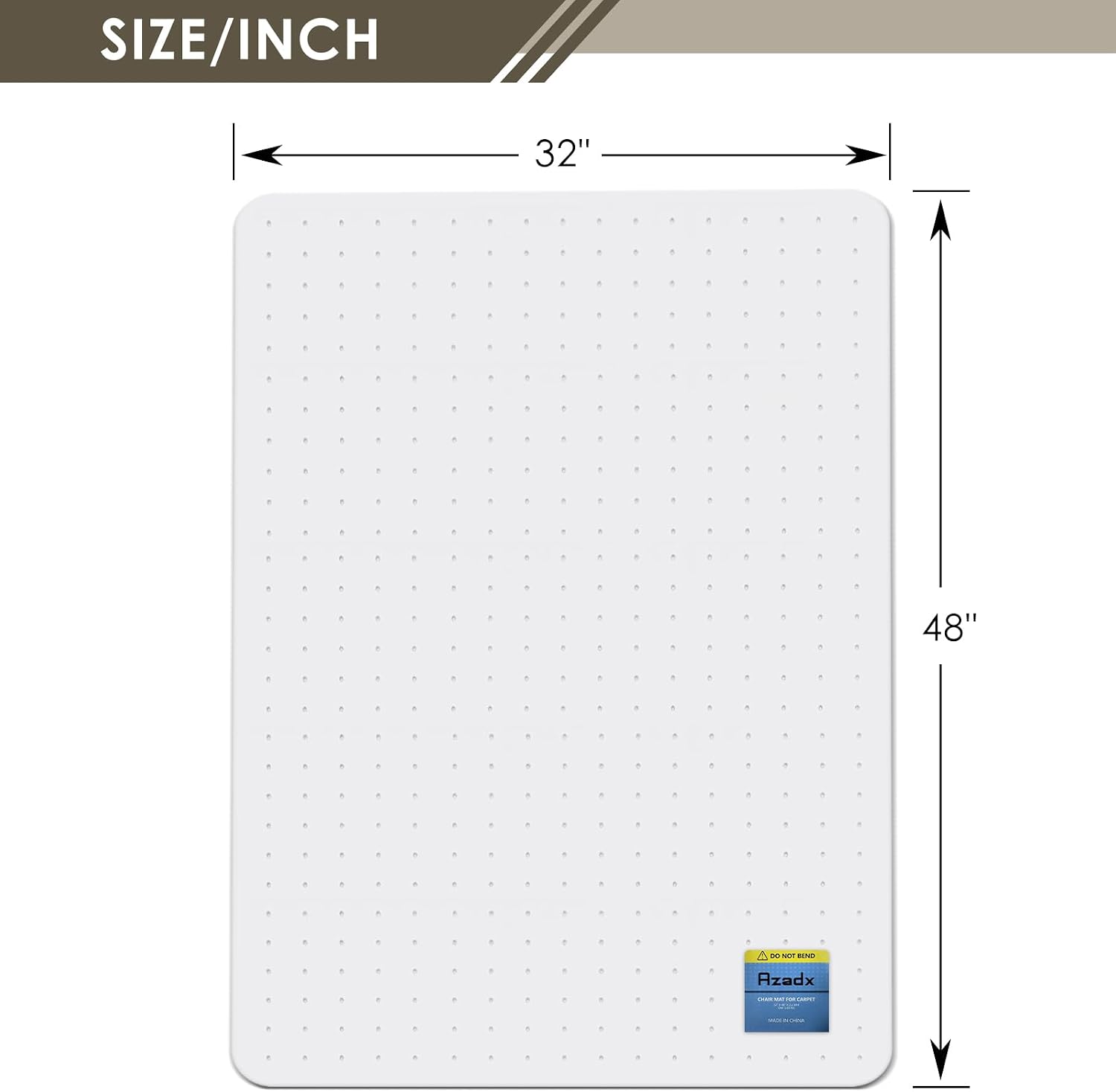 Thumbnail 6 de Azadx AZDPET-01 Heavy Duty Carpet Chair Mat, 32" x 48", 2-Pack