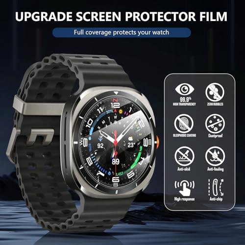 Detalle de Diruite Schutzfolie 4-Stück für Samsung Galaxy Watch Ultra 47mm (2025/2024) – Vollständiger Displayschutz