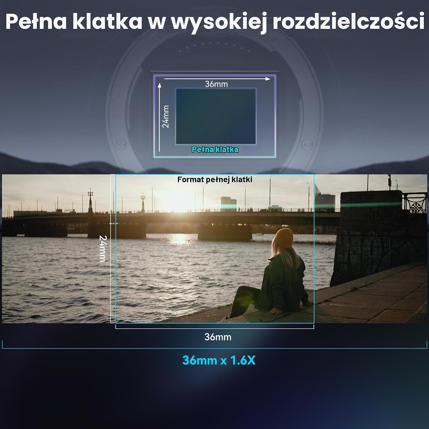 Detalle 2 de SIRUI 50 mm T2.9 1,6x – pełnoklatkowy obiektyw anamorficzny RF