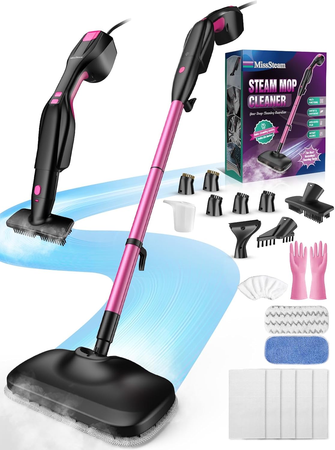 Detalle de HomeNova Steam Mop 18-in-1, 1000W