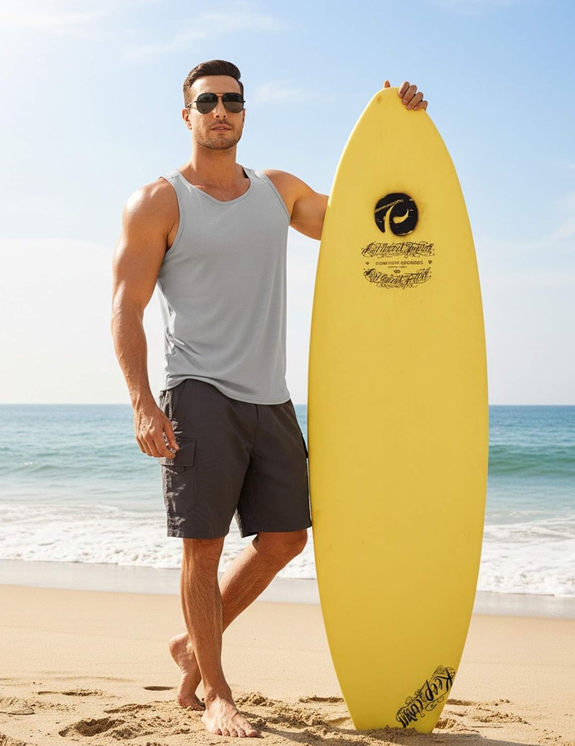 Thumbnail 1 de PINSPARK Men's Tank Tops UPF 50+ Quick Dry Sleeveless Athletic Shirt
