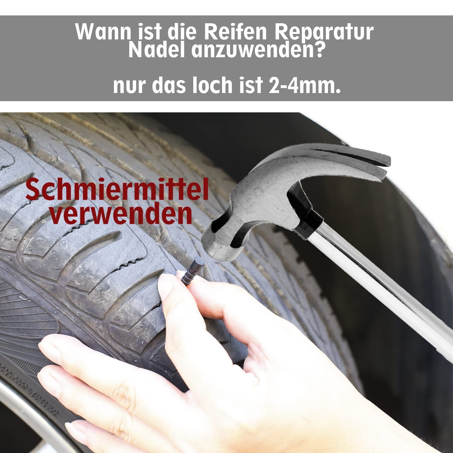Detalle 1 de Reifen Reparaturset SHYOSUCCE 100 tlg
