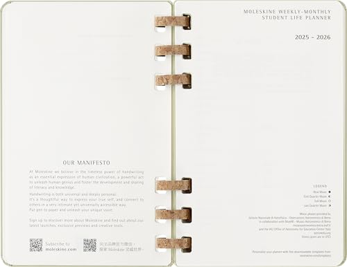 Detalle 2 de Moleskine Student Life Planner 2025-26 — Agenda semanal 12 meses 15 x 21 cm