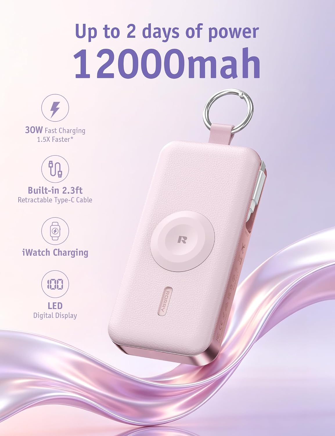 Detalle 2 de RORRY Portable Charger, 12,000mAh