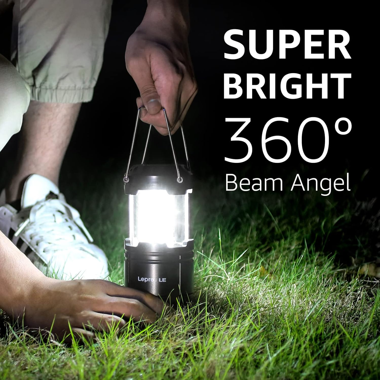 Detalle de Lepro Collapsible Camping Lanterns pack of 4 🔦