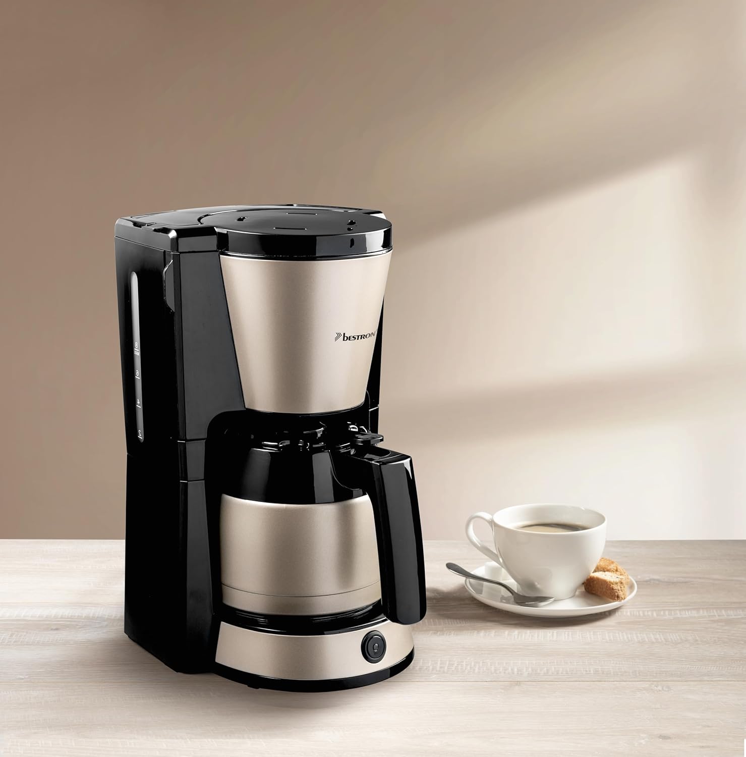 Thumbnail 2 de Bestron Filter-Kaffeemaschine ACM1000SAT für 8 Tassen mit Thermokanne (1.000 ml) – Hellbeige