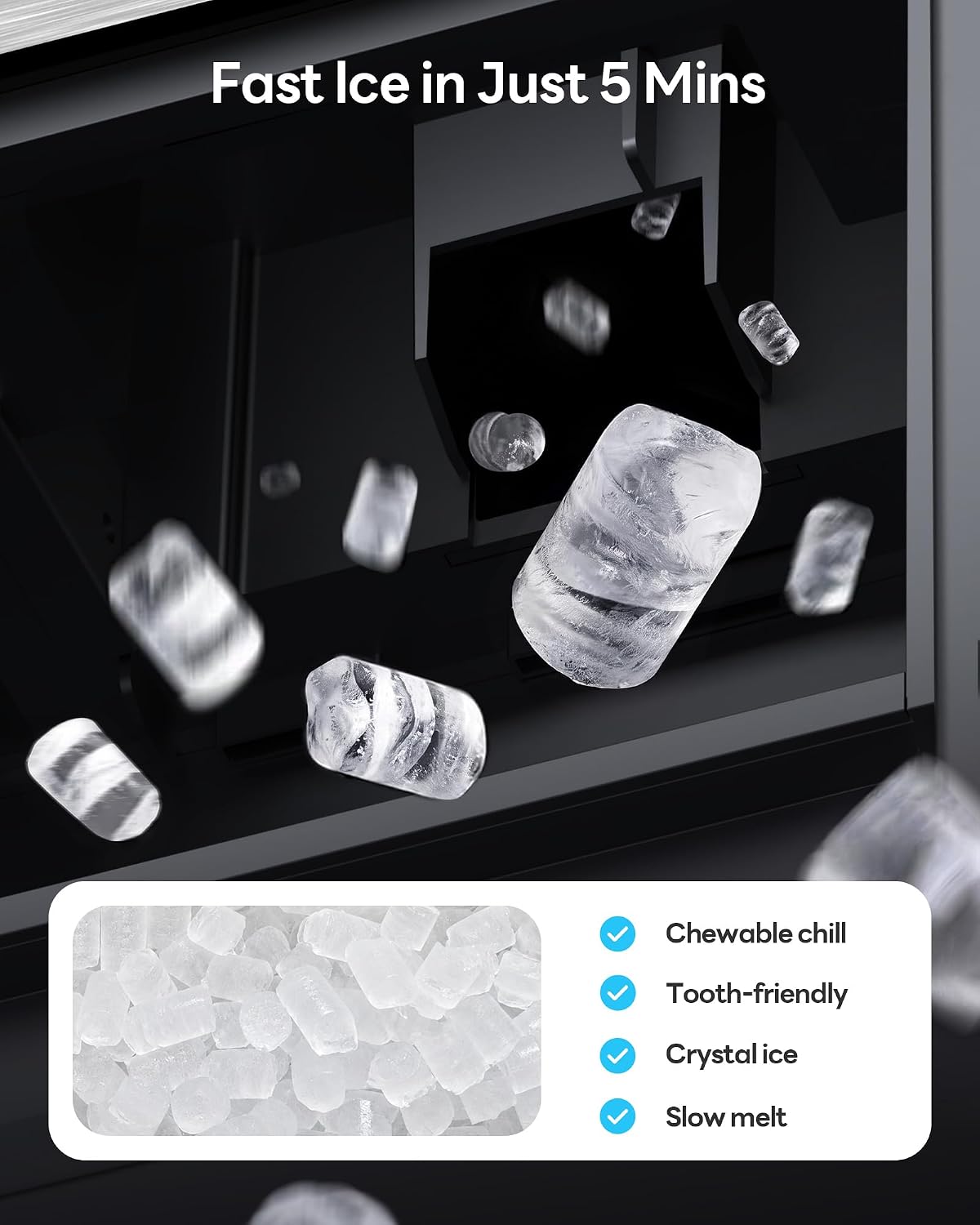 Detalle de SenCre Nugget Ice Maker 60 lb Daily Output