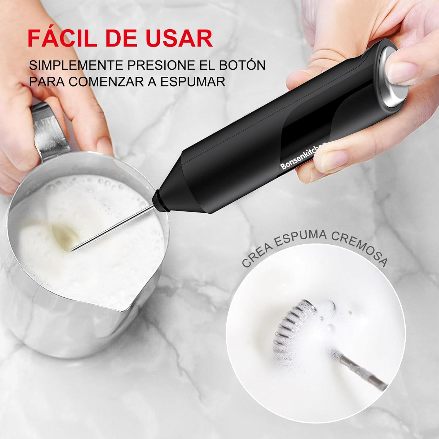 Thumbnail 2 de Bonsenkitchen Espumador de Leche 15-20s