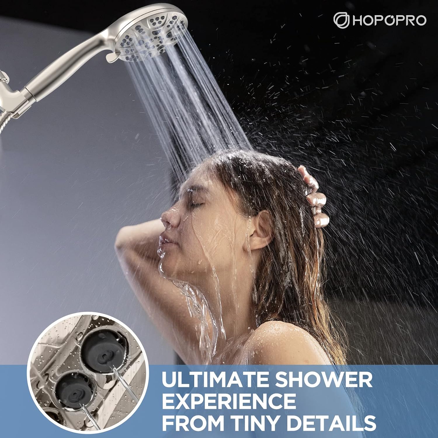 Thumbnail 2 de HOPOPRO Handheld Shower Head, 6 Modes