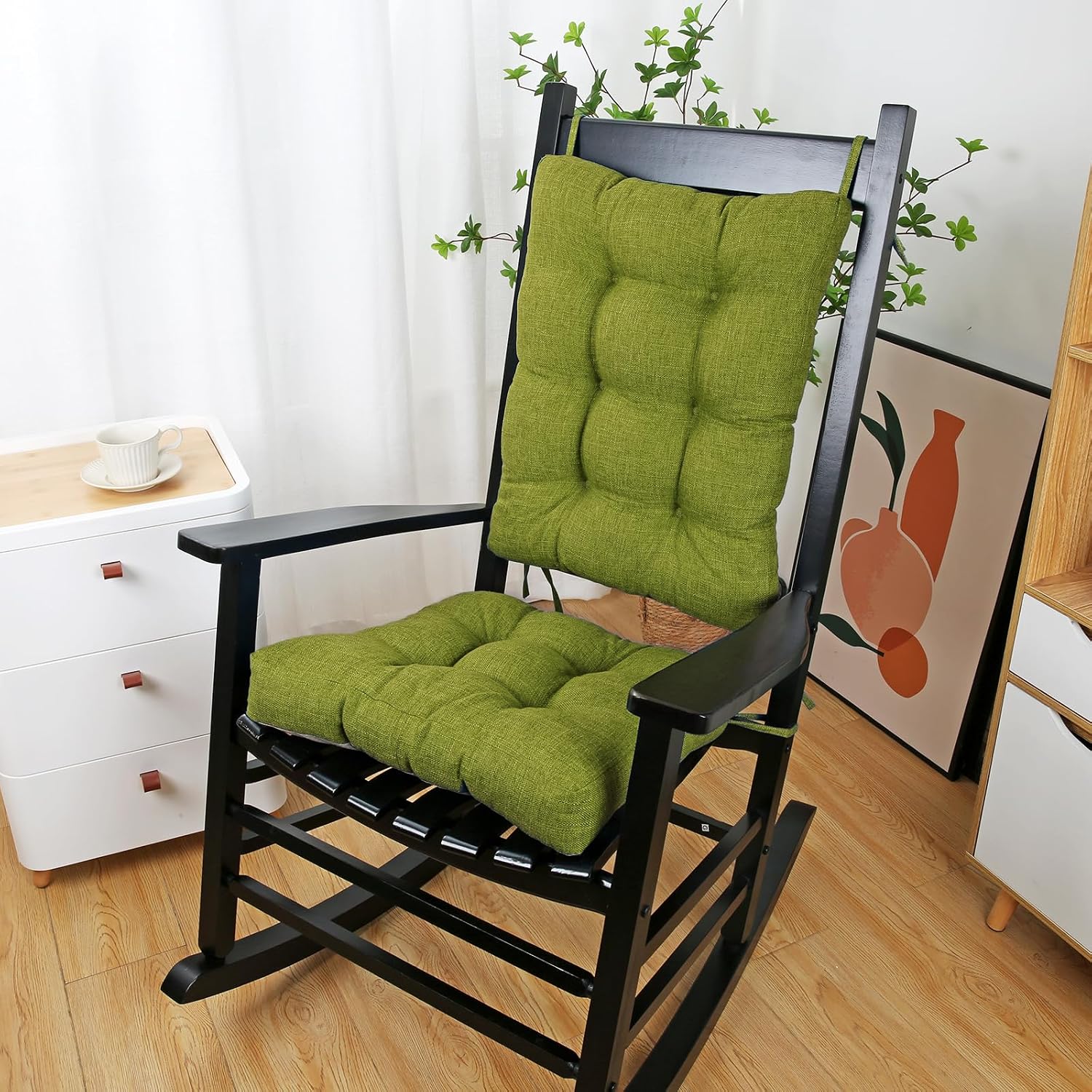 Detalle de BUYUE Rocking Chair Cushion Set, Woven Fabric