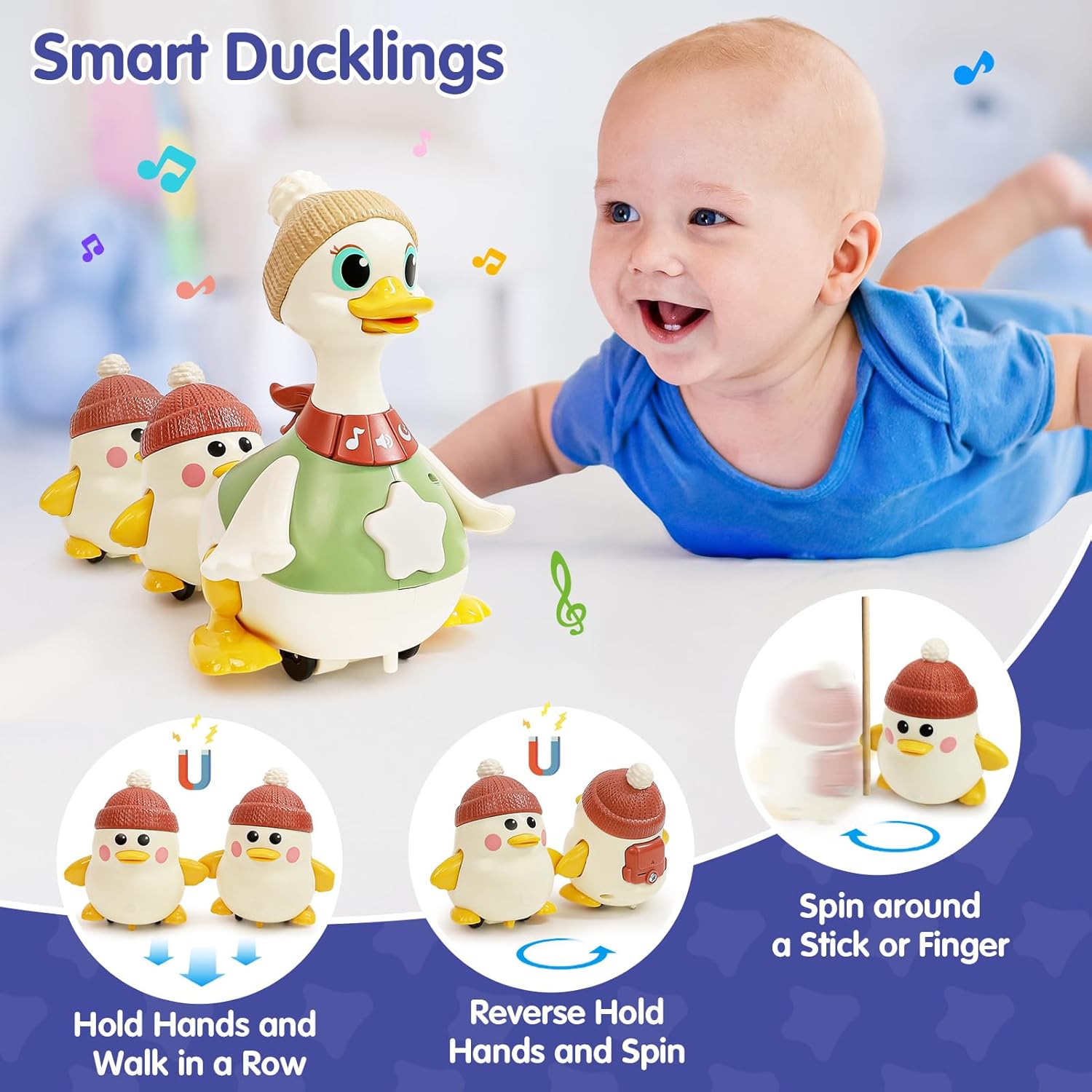 Thumbnail 3 de HOLA Baby Toys Musical Dancing Duck Set for 6–12 Months