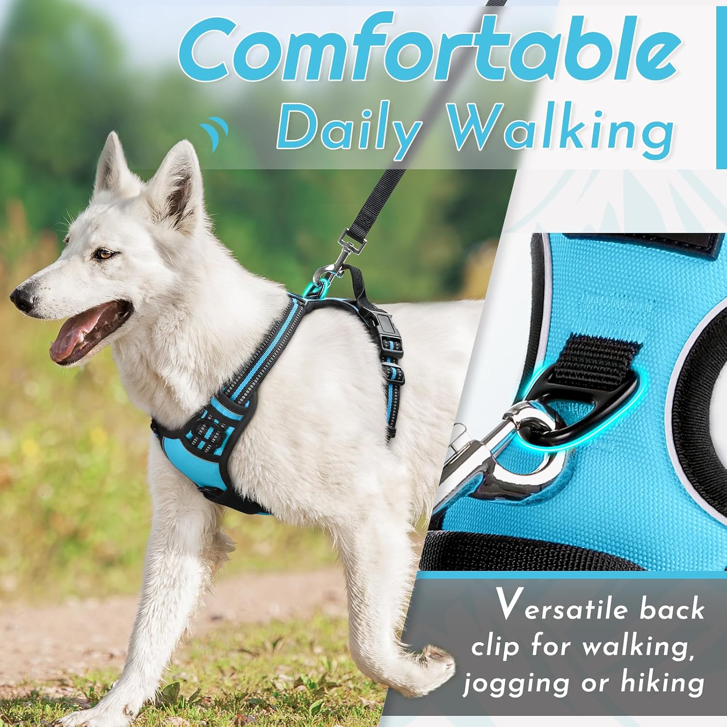 Thumbnail 2 de Eagloo HCW-034-L-EU Large Dog Harness with Dual Leash Clips
