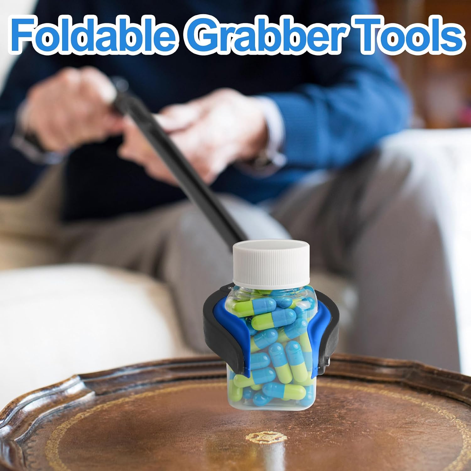 Detalle 1 de Tottist 32-Inch Commercial Trash Grabbers, 6-Pack, Folding with Non-Slip Grip