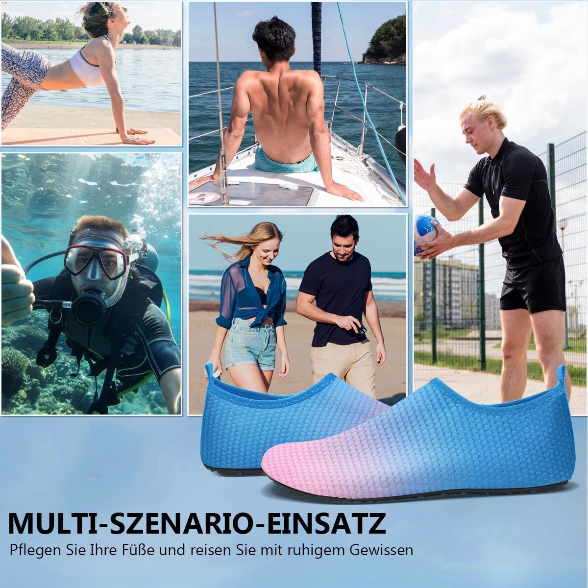Detalle 2 de Barefoot water shoes for sea swimming
